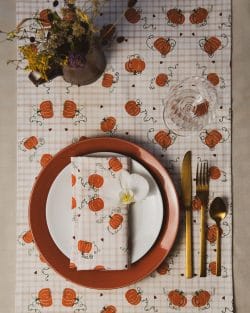 🍂 Le chemin de table automne | Tissu panama 270g/m² 100% coton🍂