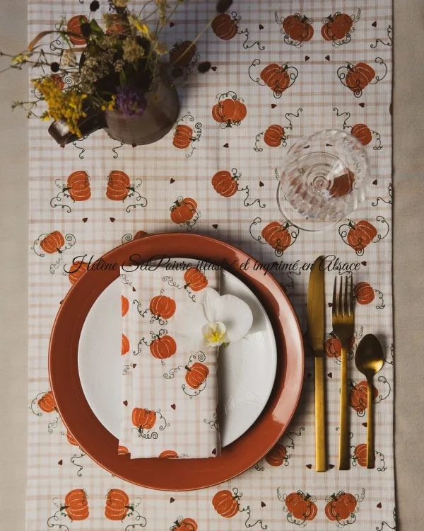 _DSC5349 Le chemin de table automne | Tissu panama 270g/m² 100% coton