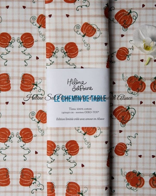 🍂 Le chemin de table automne | Tissu panama 270g/m² 100% coton🍂