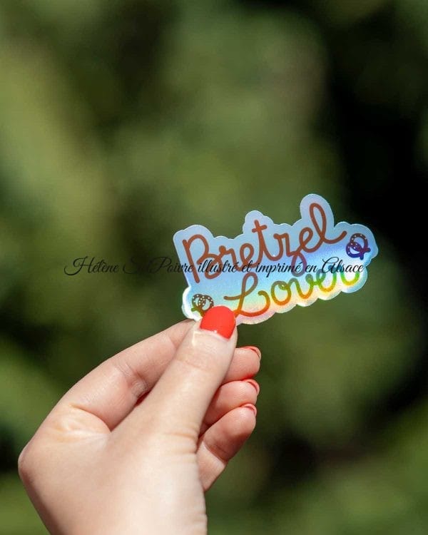 Sticker holographique Bretzel lover