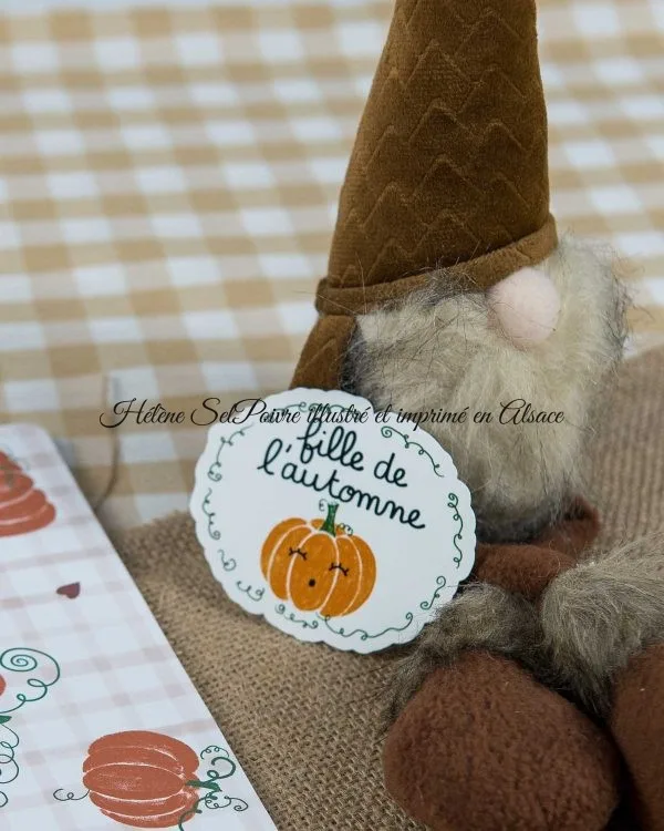 Stickers-fille-de-l'automne Stickers d'automne